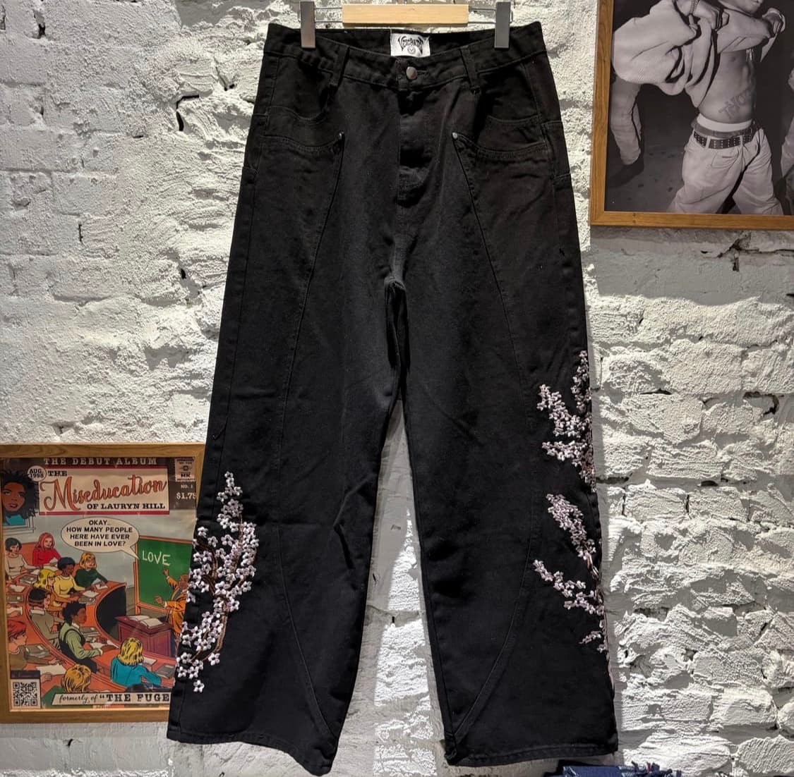 빈티지 일본 자수 데님 팬츠 상품이미지2