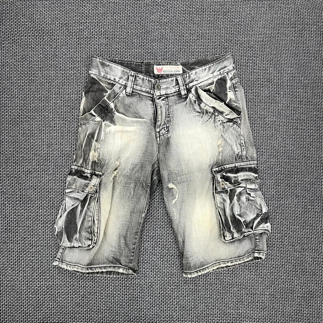 빈티지 워싱 그레이 데님 팬츠 상품이미지1