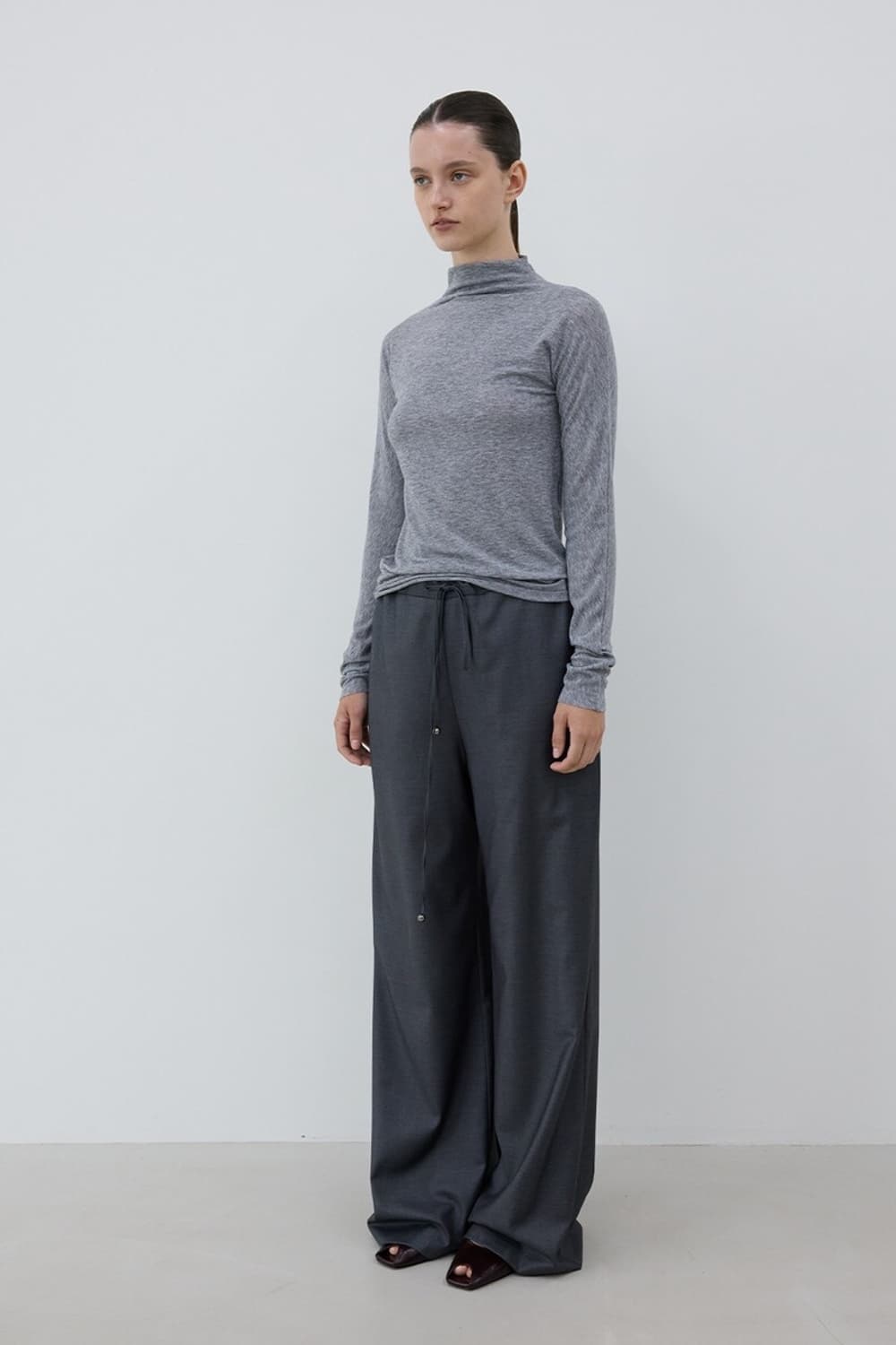 [S] 케리에르 Carriere 스트링 밴딩 팬츠 상품이미지2