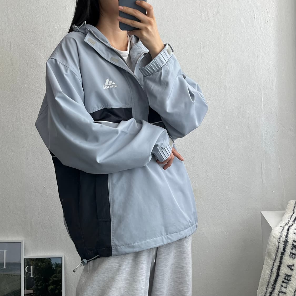 100)아디다스아노락 후드바람막이 A0905 상품이미지2
