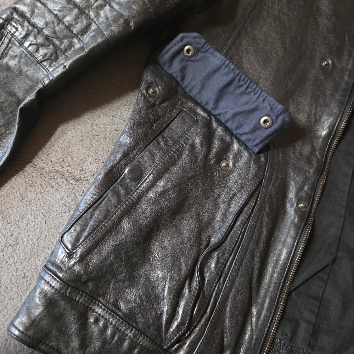질스튜어트 램스킨 레더 자켓 M 100 상품이미지6