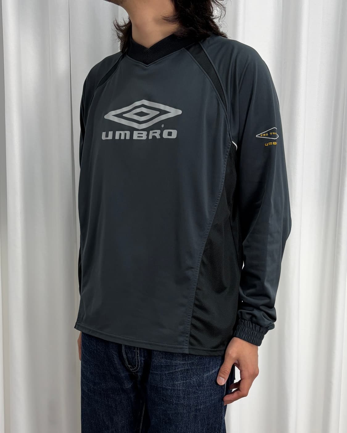 [L]엄브로 UMBRO 로고 피스테 웜업 져지 상품이미지1
