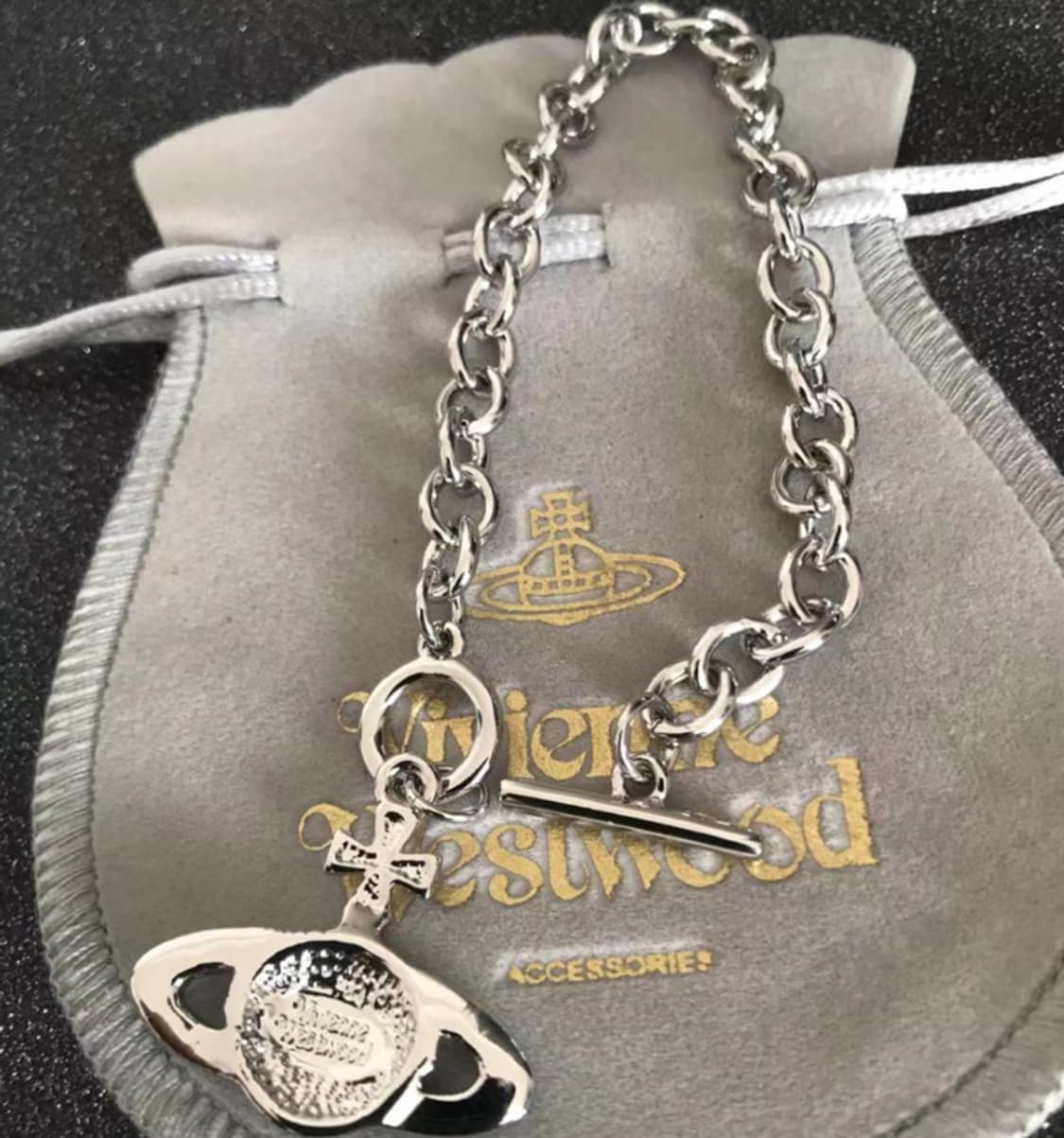 비비안웨스트우드 아카이브 크리스탈 orb 체인 브레이슬릿 팔찌 상품이미지2