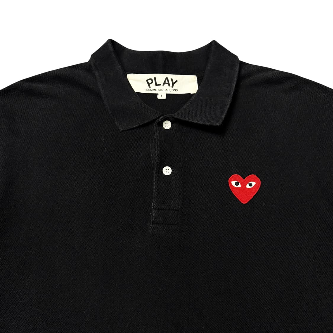 (L) 꼼데가르송 레드와펜 카라티 블랙 상품이미지2