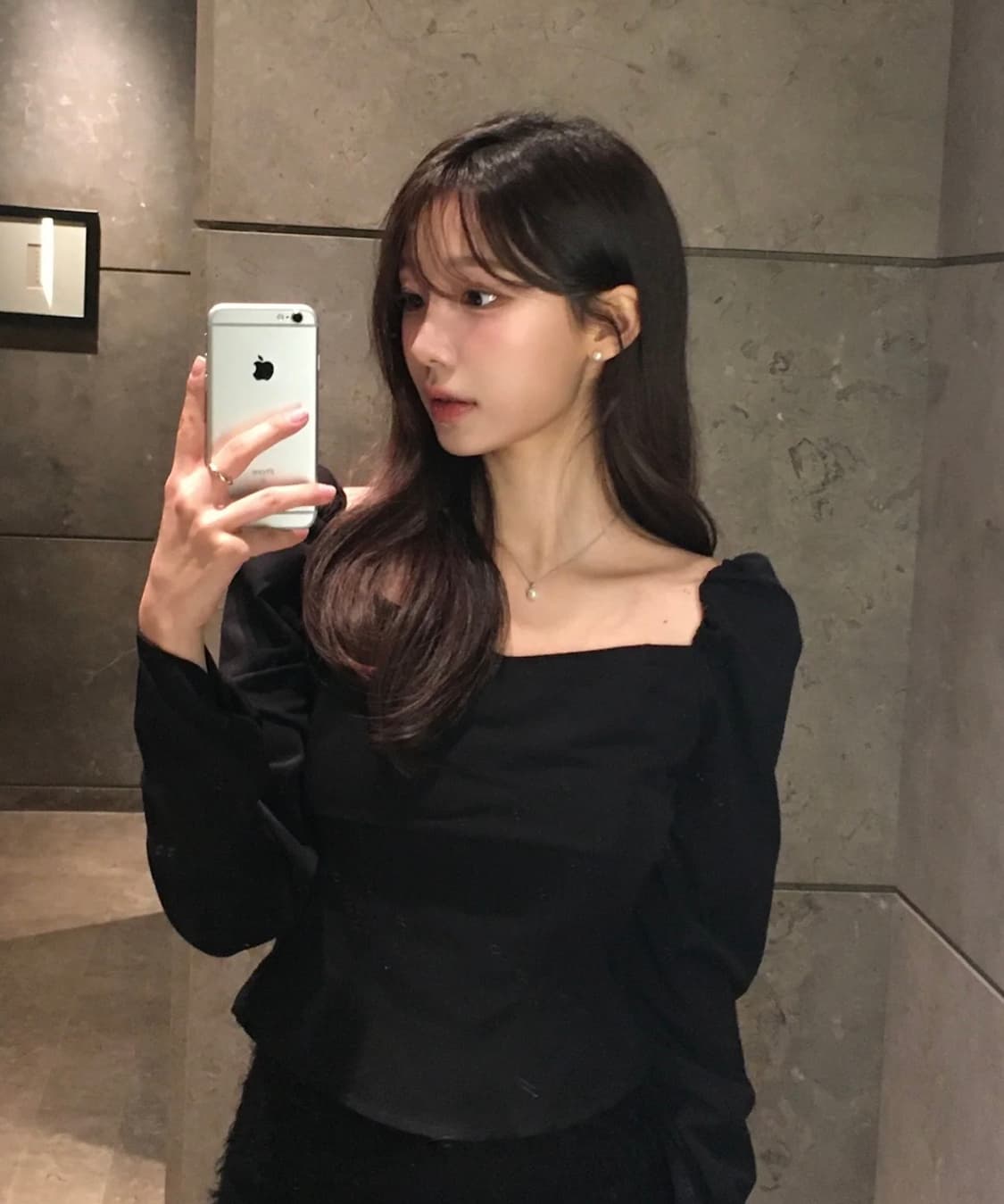 제니오 클린스퀘어 블라우스 (블랙, s) 상품이미지3