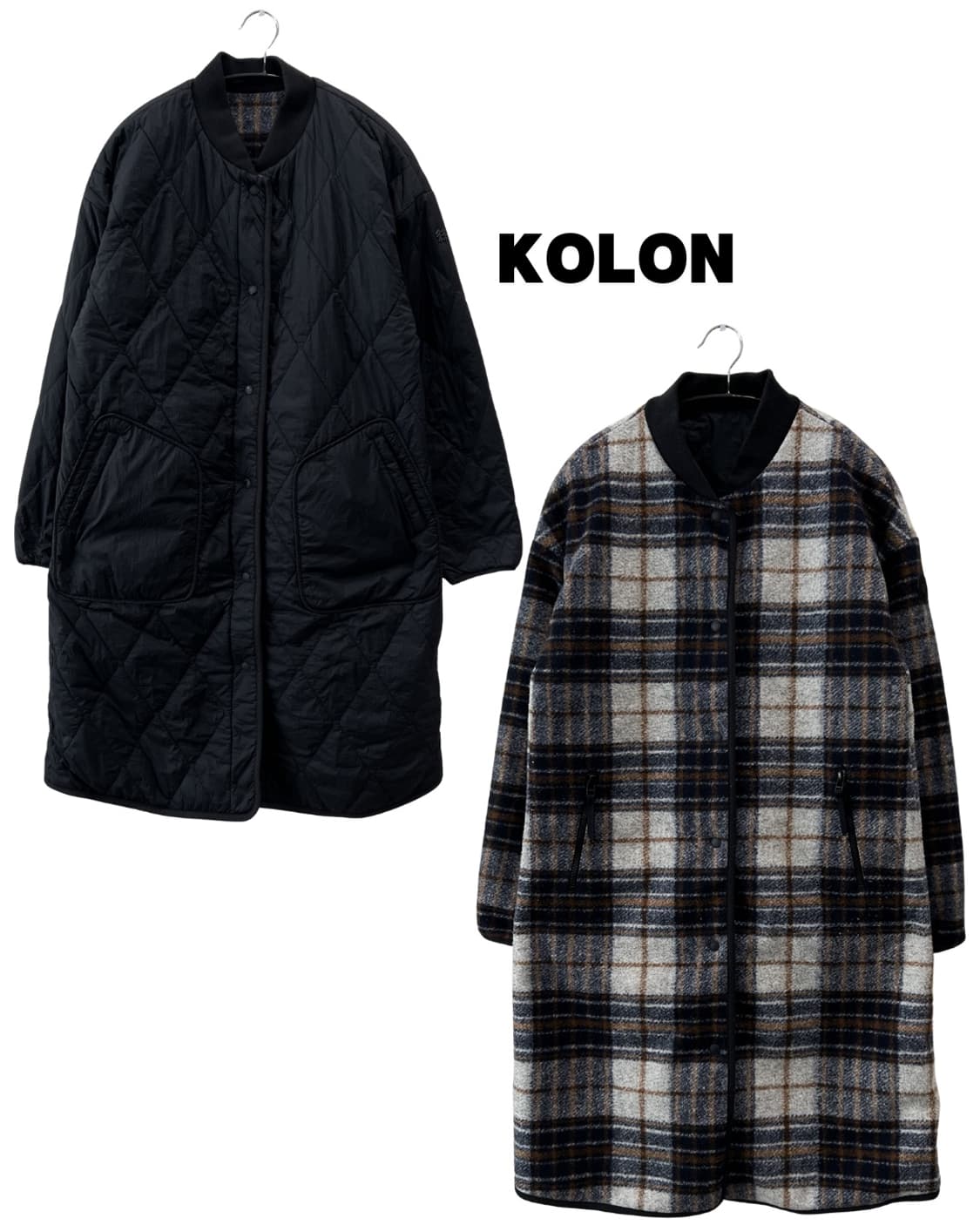 코오롱 리버시블 누빔 패딩 자켓 상품이미지1