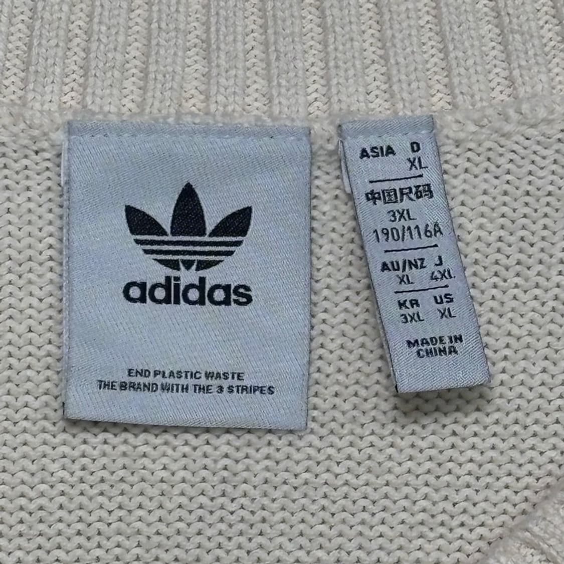 ADIDAS 파이어버드 자수 니트 베스트 3XL 상품이미지4