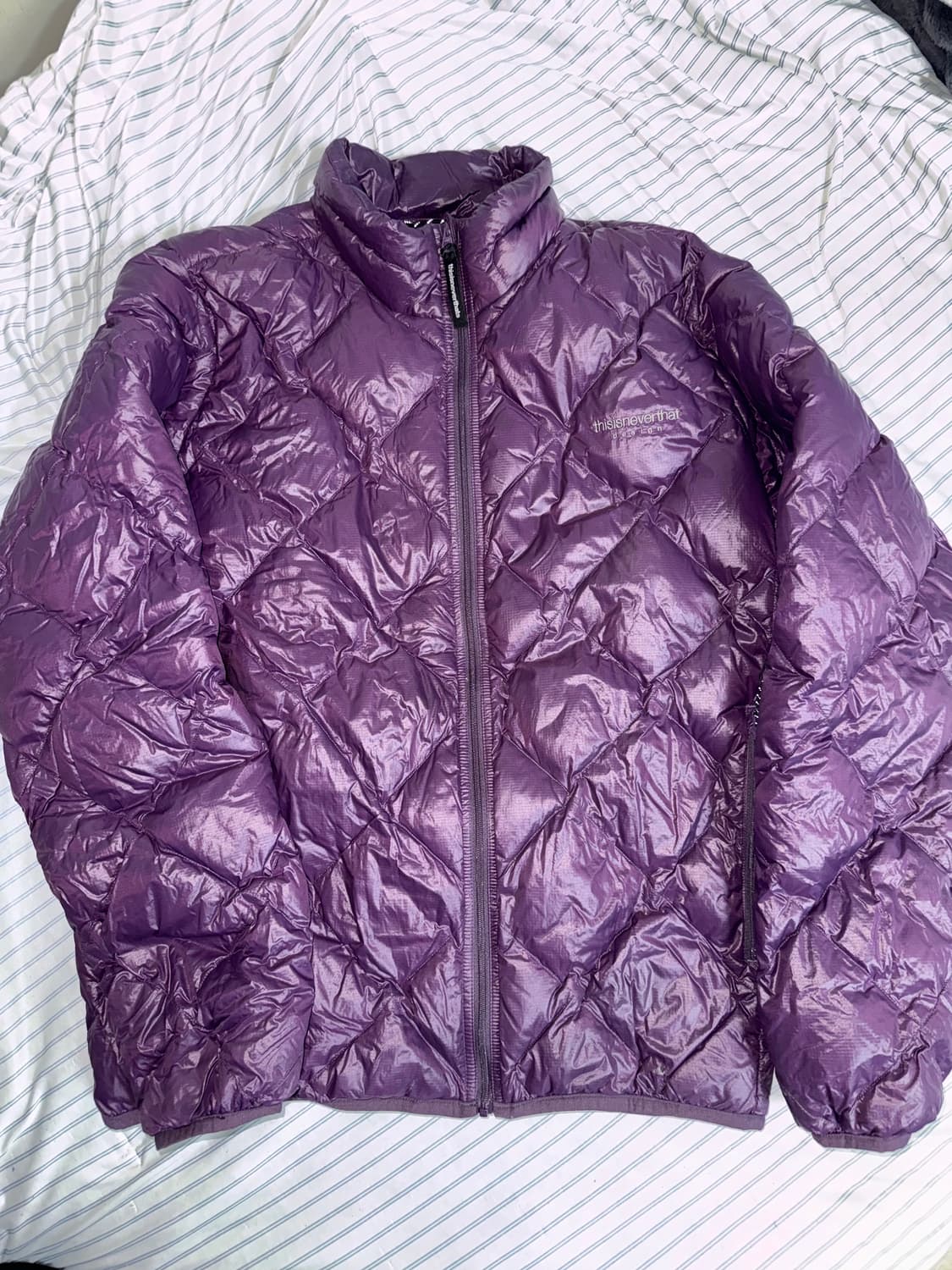 디스이즈네버댓 울트라 라이트다운 경량 패딩 퍼플 S 상품이미지2
