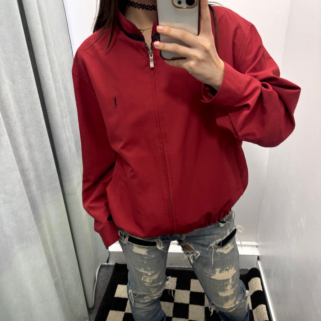 입생로랑 레드 블루종 상품이미지2