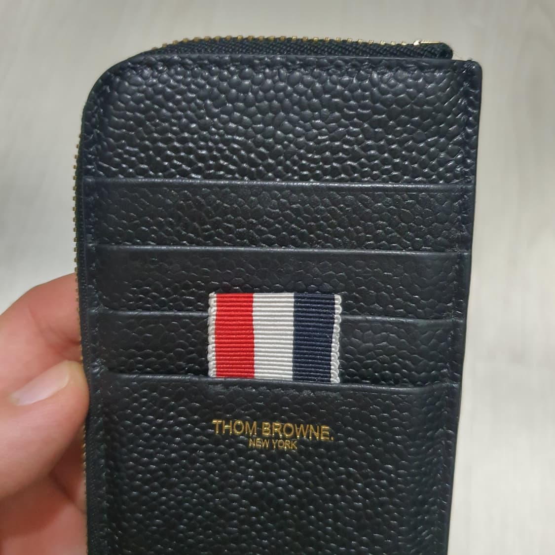 정품 톰브라운 블랙 레더 카드지갑 상품이미지3