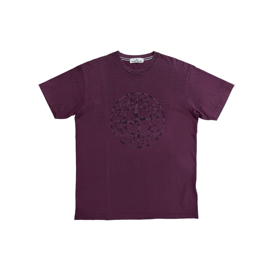 스톤아일랜드 버건디 빅로고 반팔 티셔츠 XL 상품이미지1