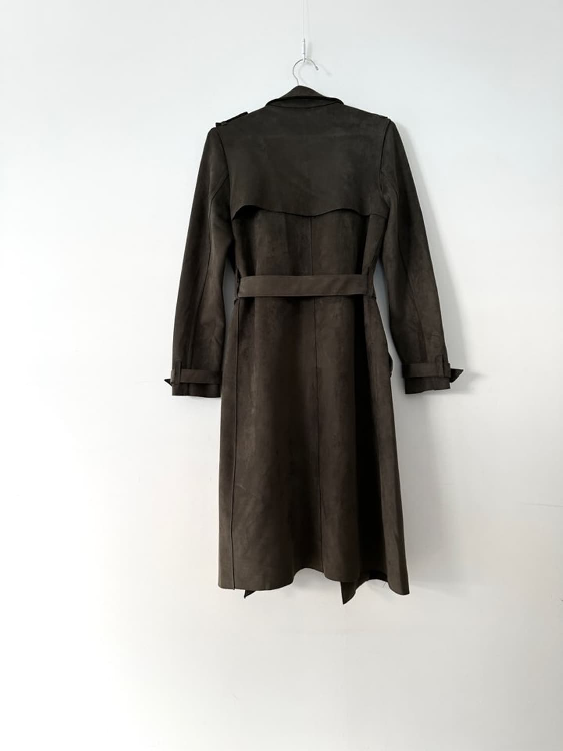 Suede strap open jacket / khaki 상품이미지3