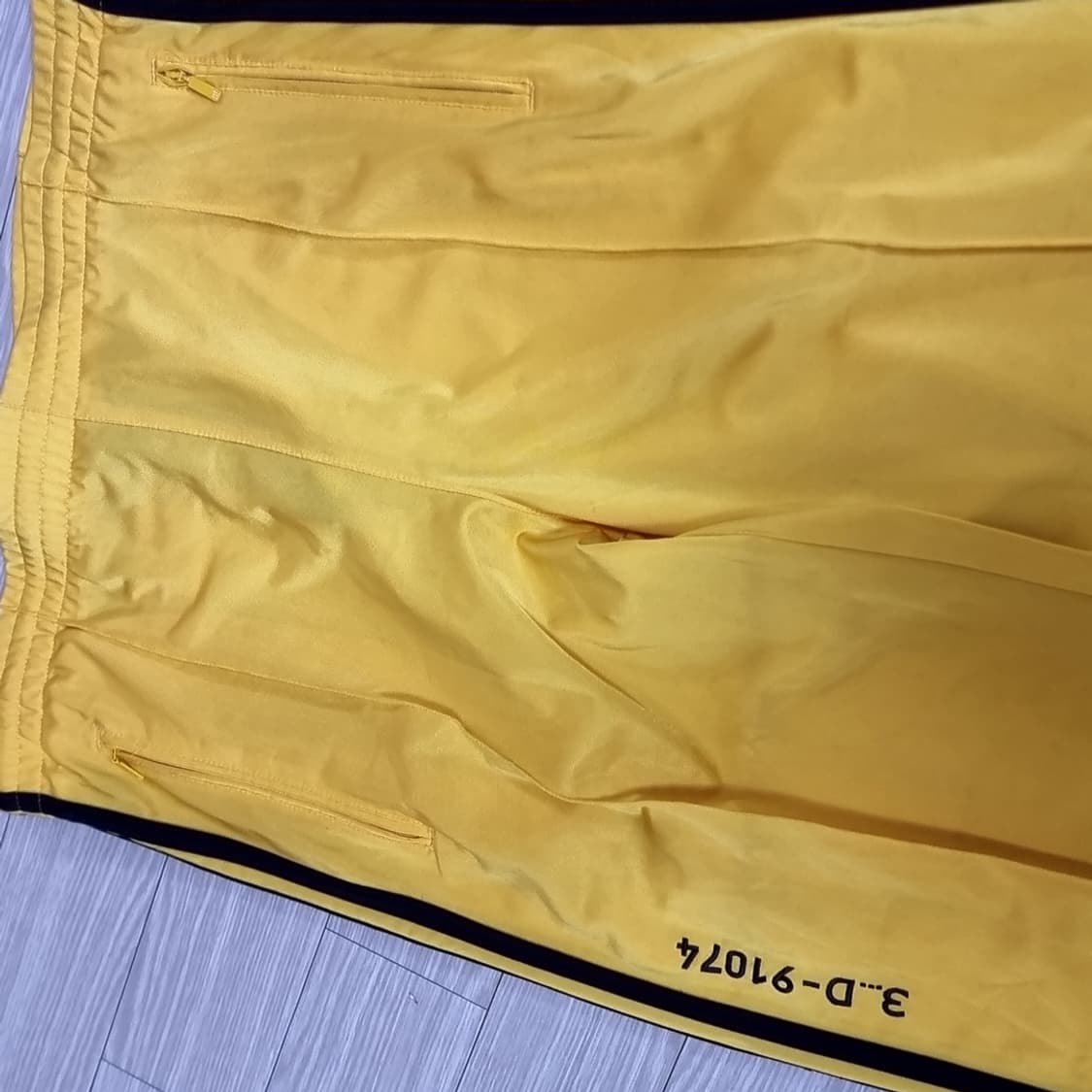 아디다스 이소룡 노란색 삼선 트레이닝 바지(실측) 상품이미지2