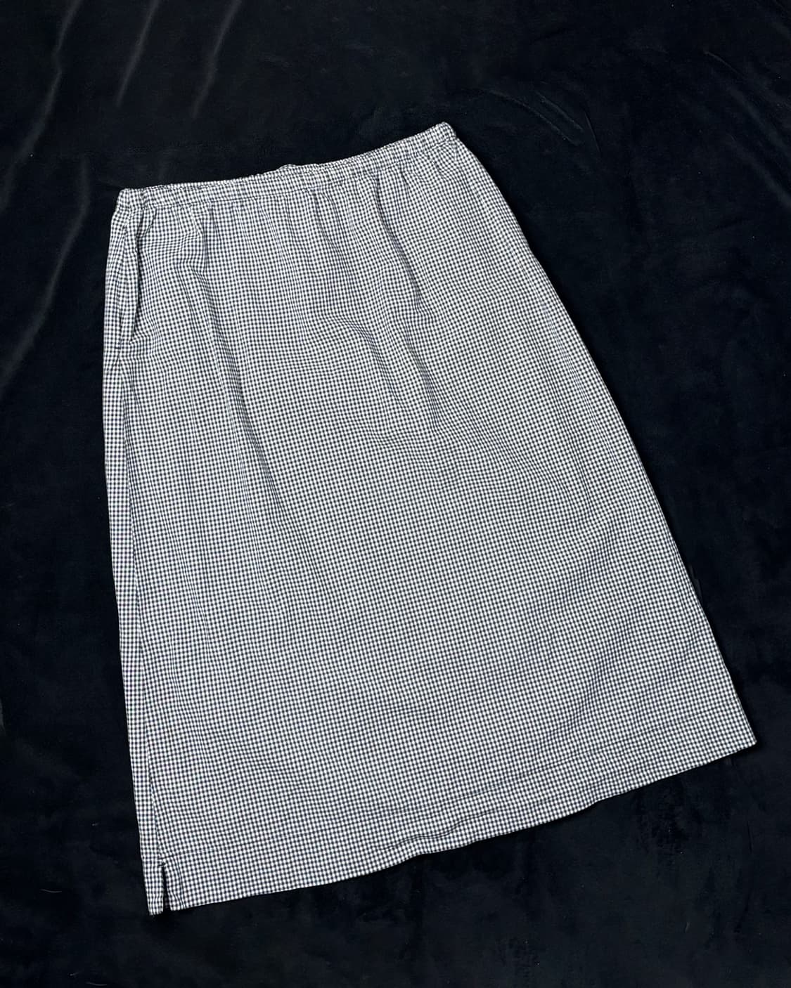 일본빈티지 스몰 체크 롱스커트 상품이미지2