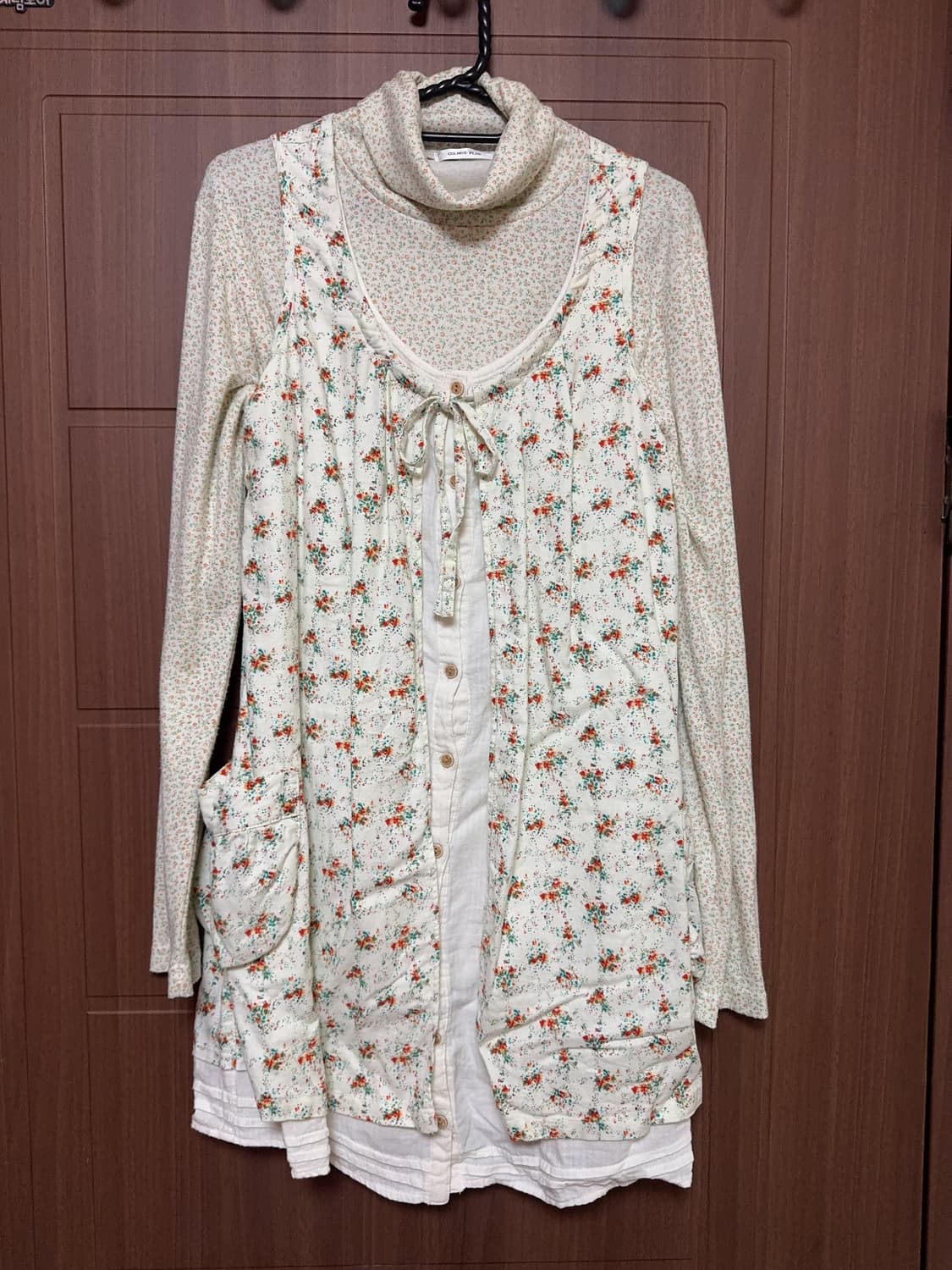 모리걸 아오이유우 하구미 잔꽃 목폴라 바선생 레이어드 세트 상품이미지1