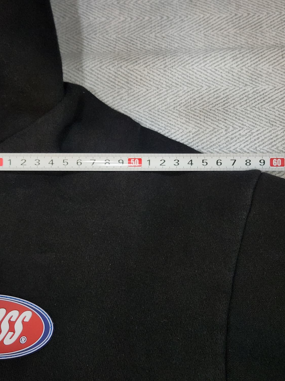 [L] 크로스드레슬리 블랙 약기모 후드집업 L사이즈 상품이미지10