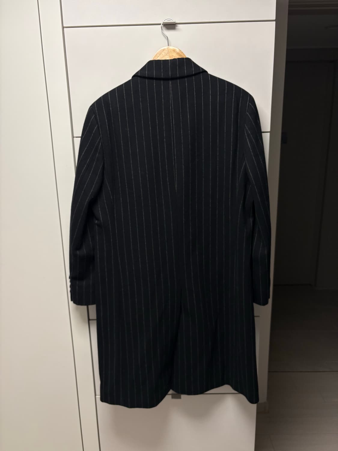 빈티지 핀스트라이프 싱글 블랙 코트 100 아워레가시 선플라워 상품이미지2