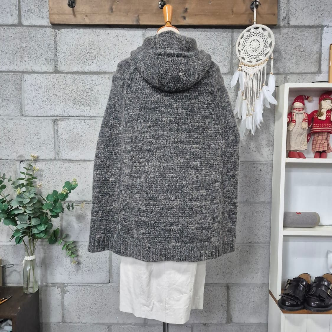 마쥬 니트 케이프 코트 상품이미지4