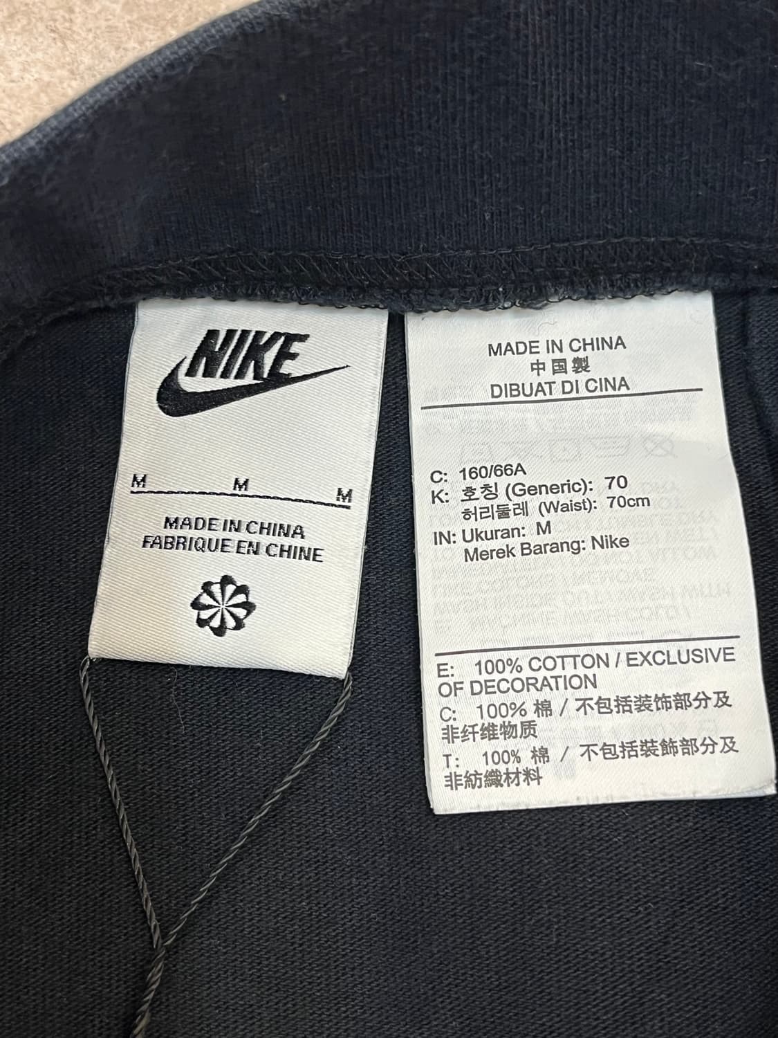 나이키 스우시 스웻 트임 롱스커트 블랙 M #csz3918 상품이미지3