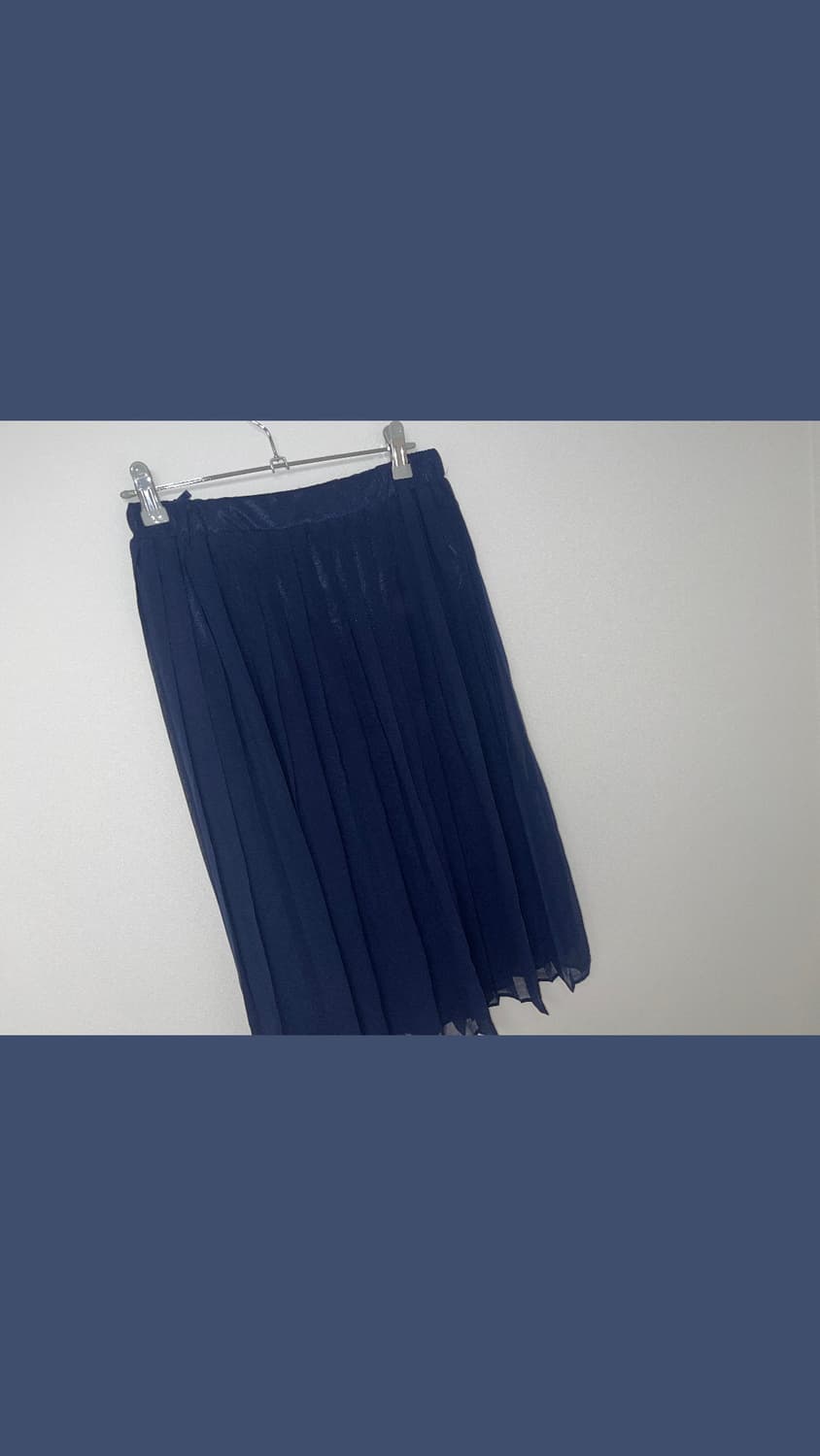 navy flared skirt 상품이미지1