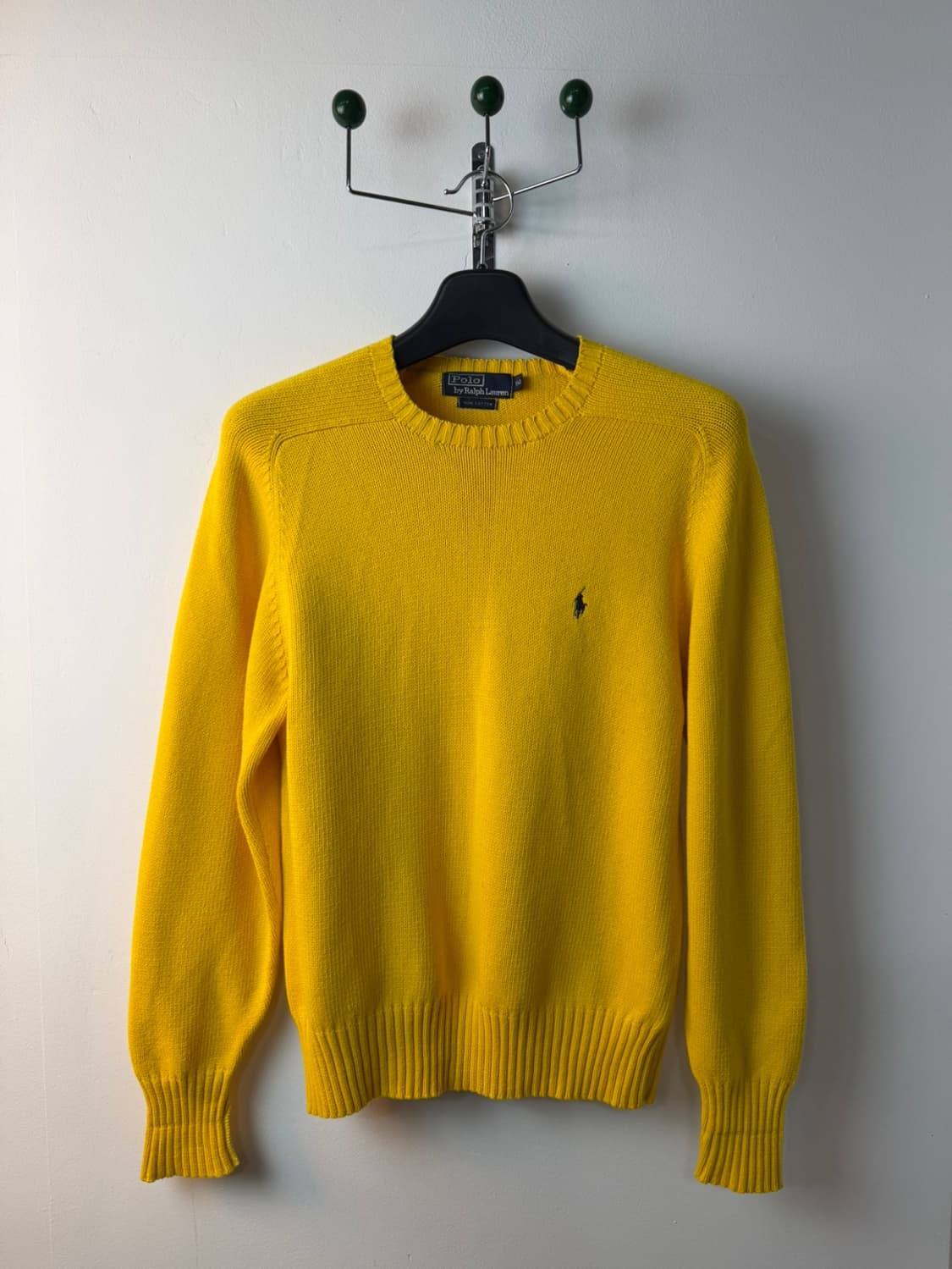 90s 폴로 랄프로렌 옐로우 코튼 니트  상품이미지1
