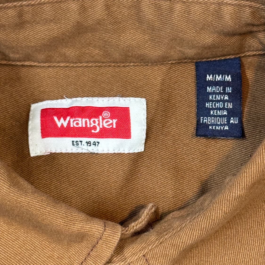M) Wrangler 랭글러 투포켓 워크웨어 코튼 셔츠 브라운 W2 상품이미지6