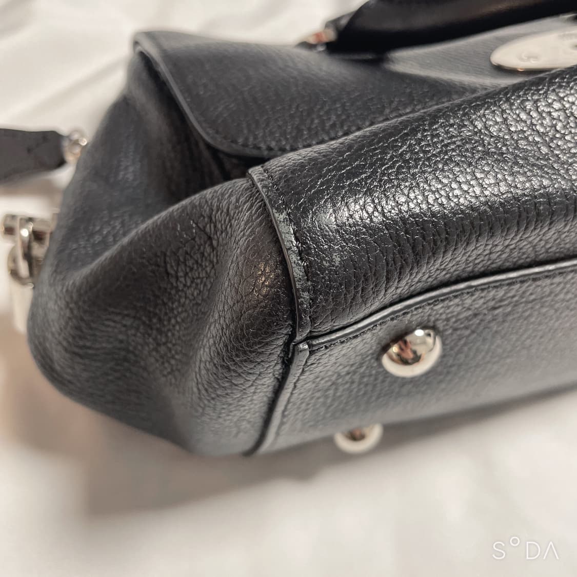 멀버리 블랙 레더 토트겸 크로스백 상품이미지9