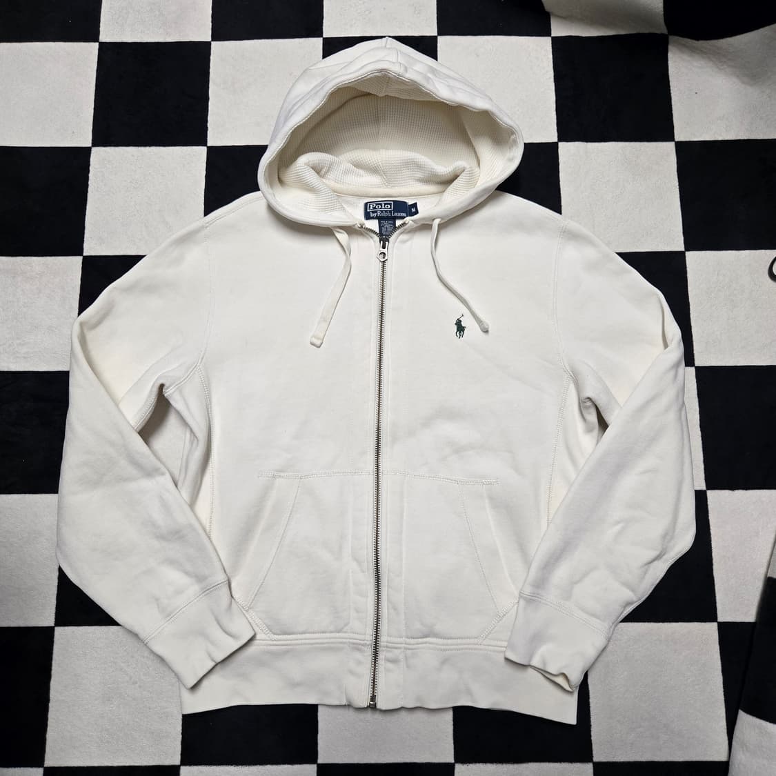 M 폴로랄프로렌 써멀 후드 집업 화이트 상품이미지1