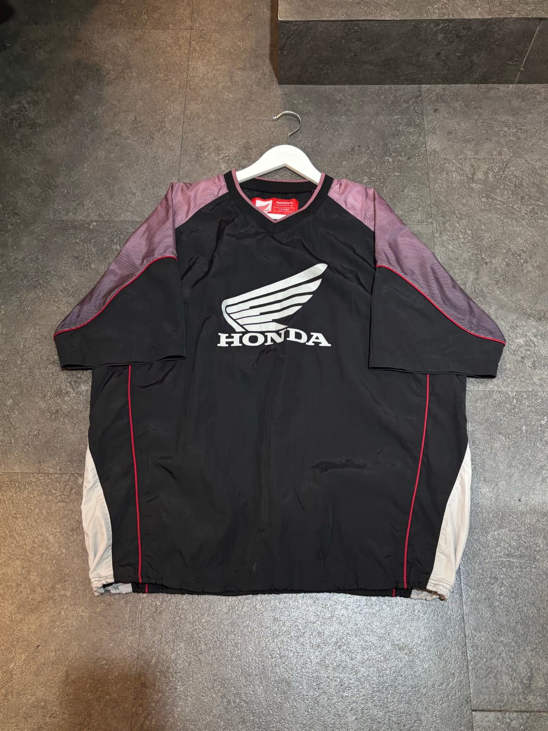 혼다 모터사이클 나일론 웜업 반팔 티셔츠 L사이즈 상품이미지2
