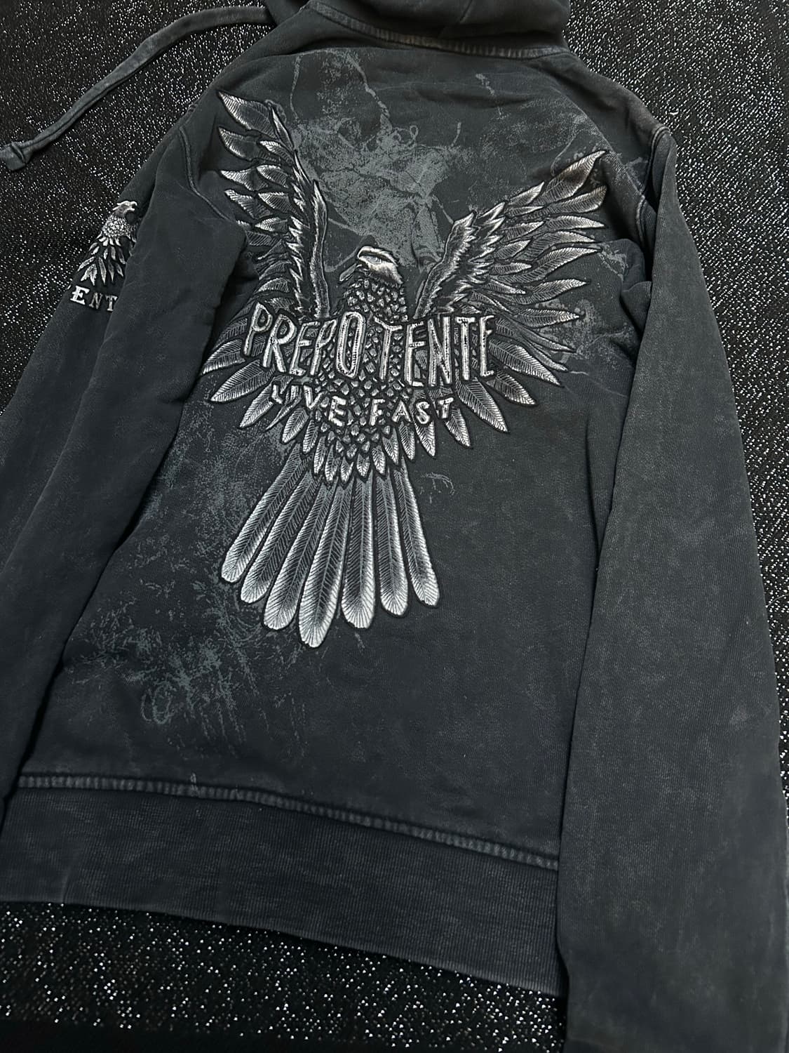 *rare design* 2000s VTG 워싱 펑크 후드집업 상품이미지3