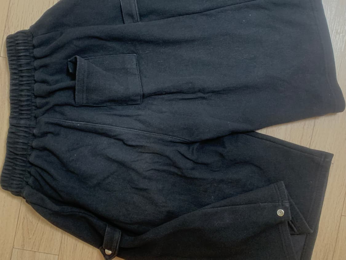 키비논 버뮤다 사이드 스냅 버튼 8부 와이드 트레이닝 팬츠 상품이미지6