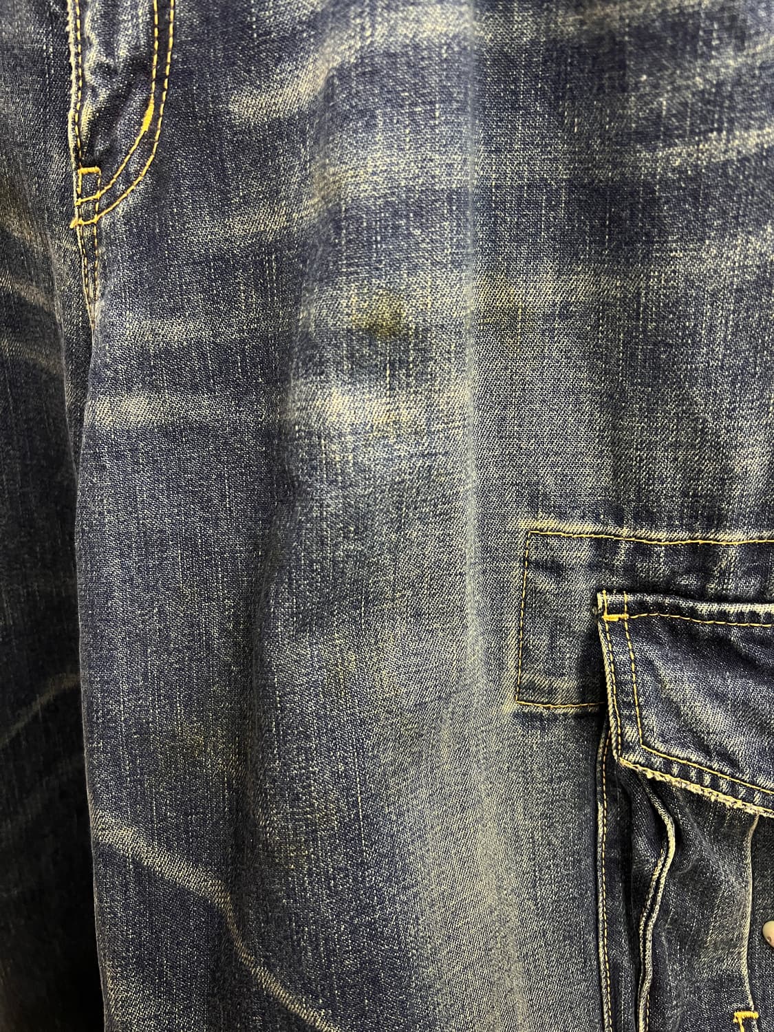 Bape 베이프 데님 와이드 카고 팬츠 상품이미지8