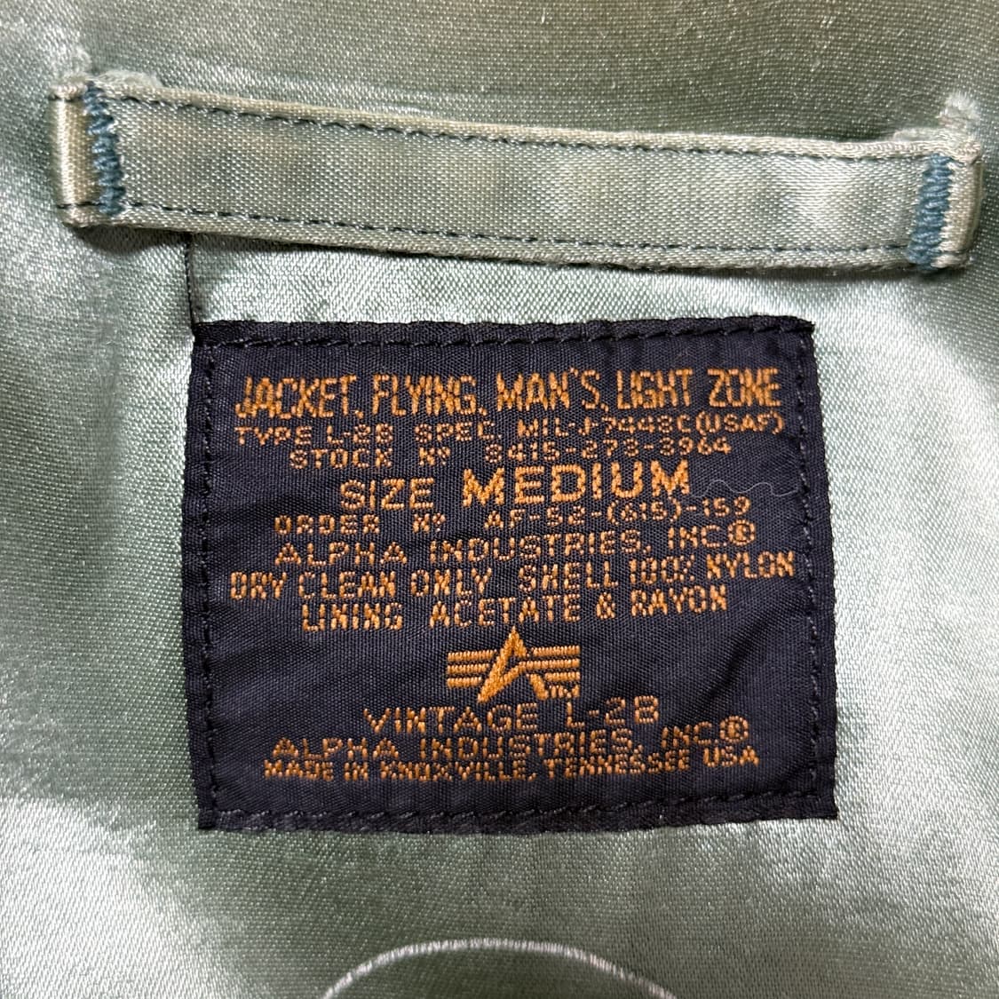 1950s USA 알파인더스트리 L2B 초판 복각 플라이트 자켓 상품이미지8