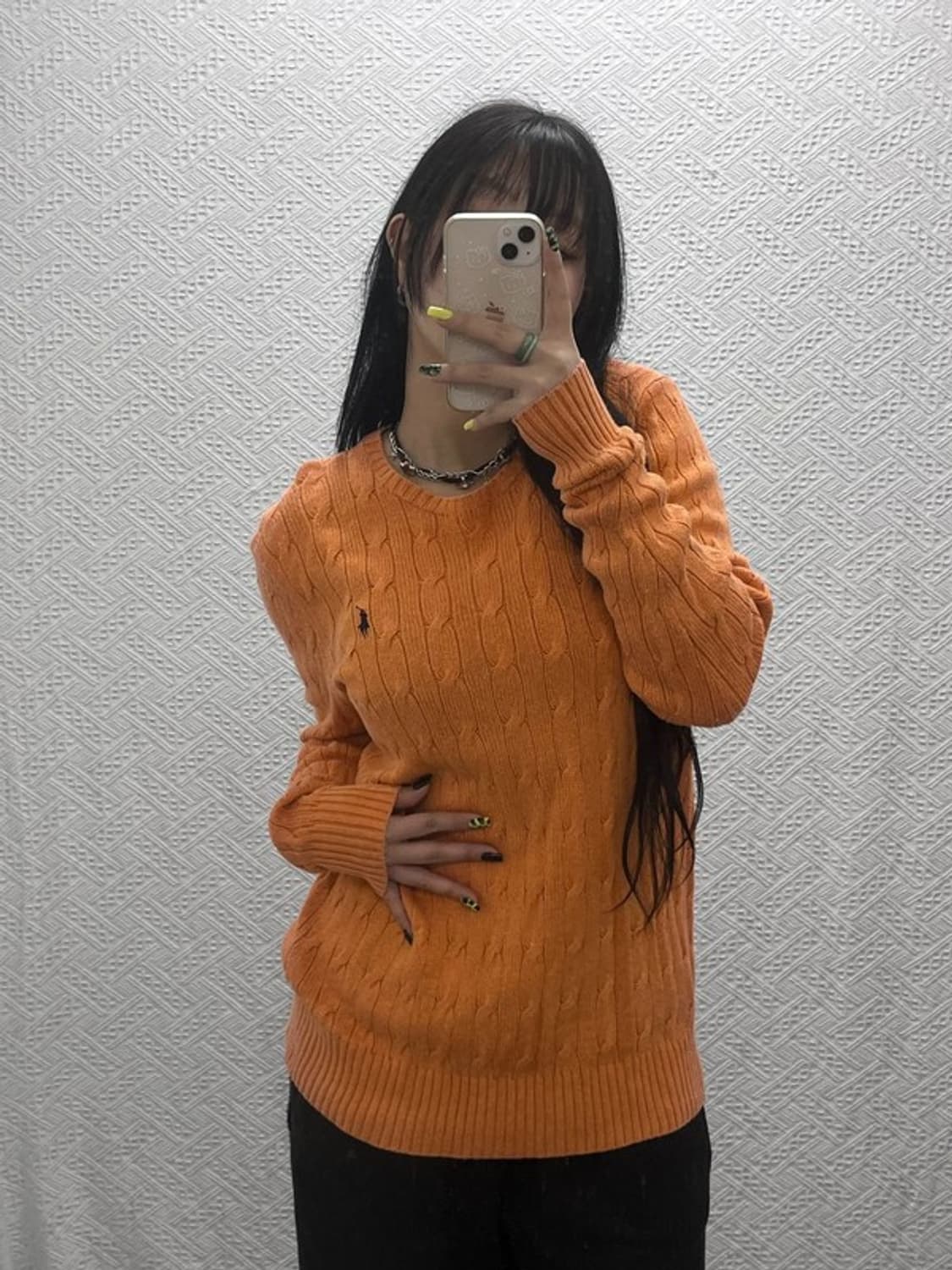 폴로 랄프로렌 Y2K 키치 유니크 오렌지 니트 M C07463 상품이미지1