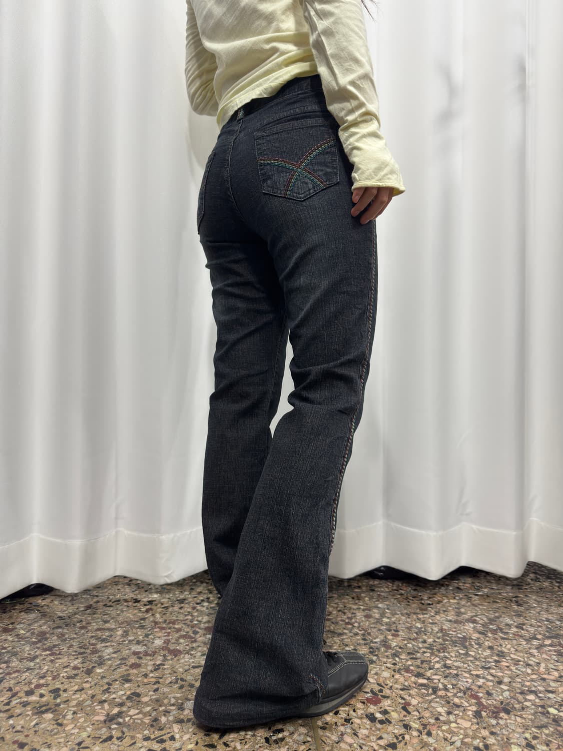 blue jam stitch denim pants 상품이미지5