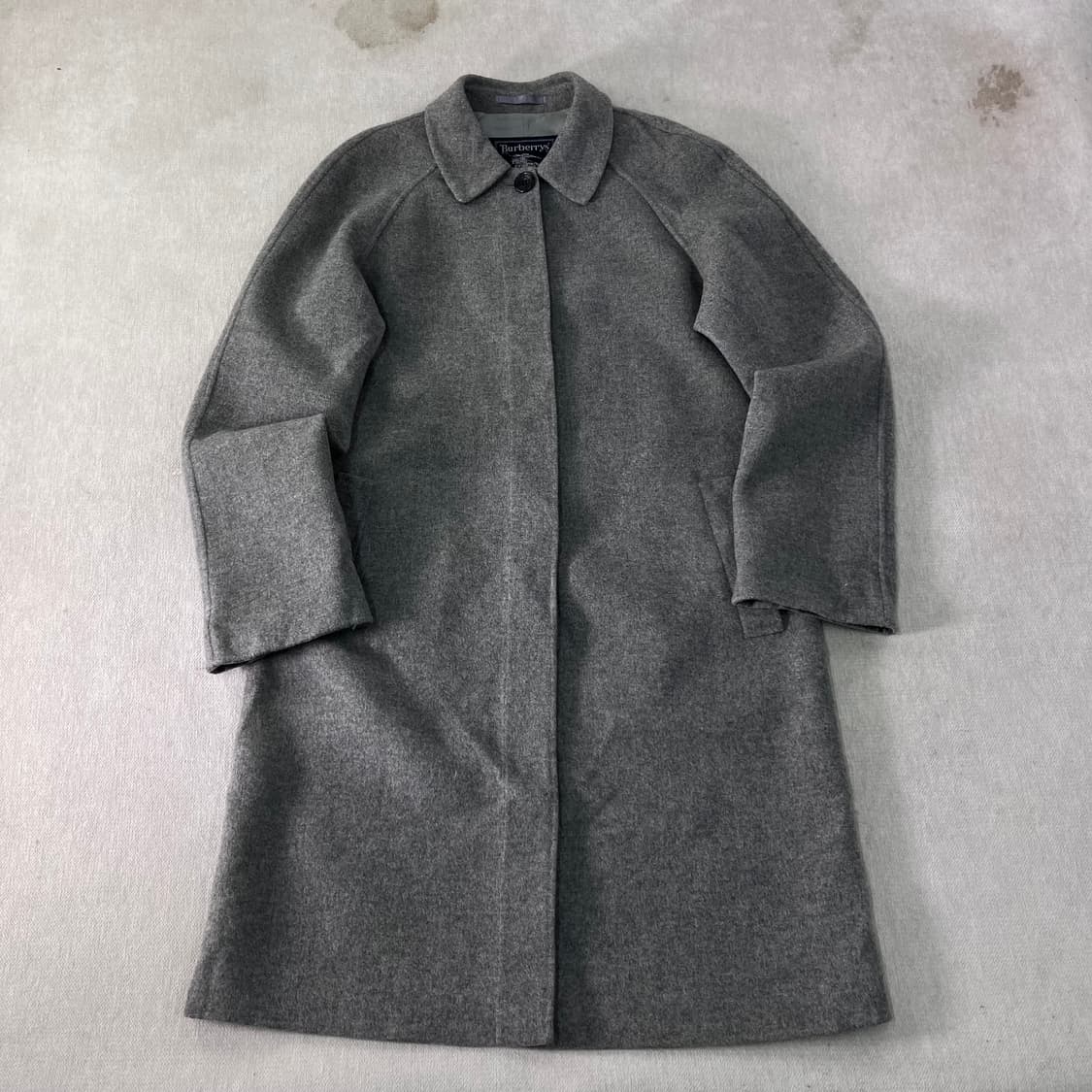 100 버버리 90s 캐시미어 울 싱글 코트 상품이미지1