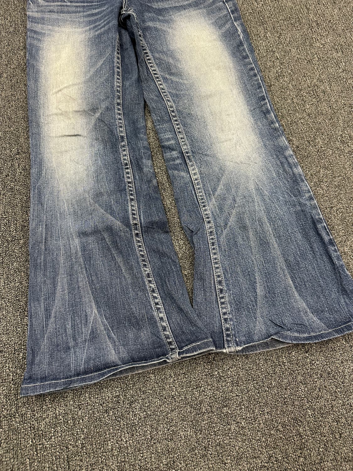 L) Back Number 재패니즈 빈티지 와이드 부츠컷 워싱 데님팬츠 상품이미지3