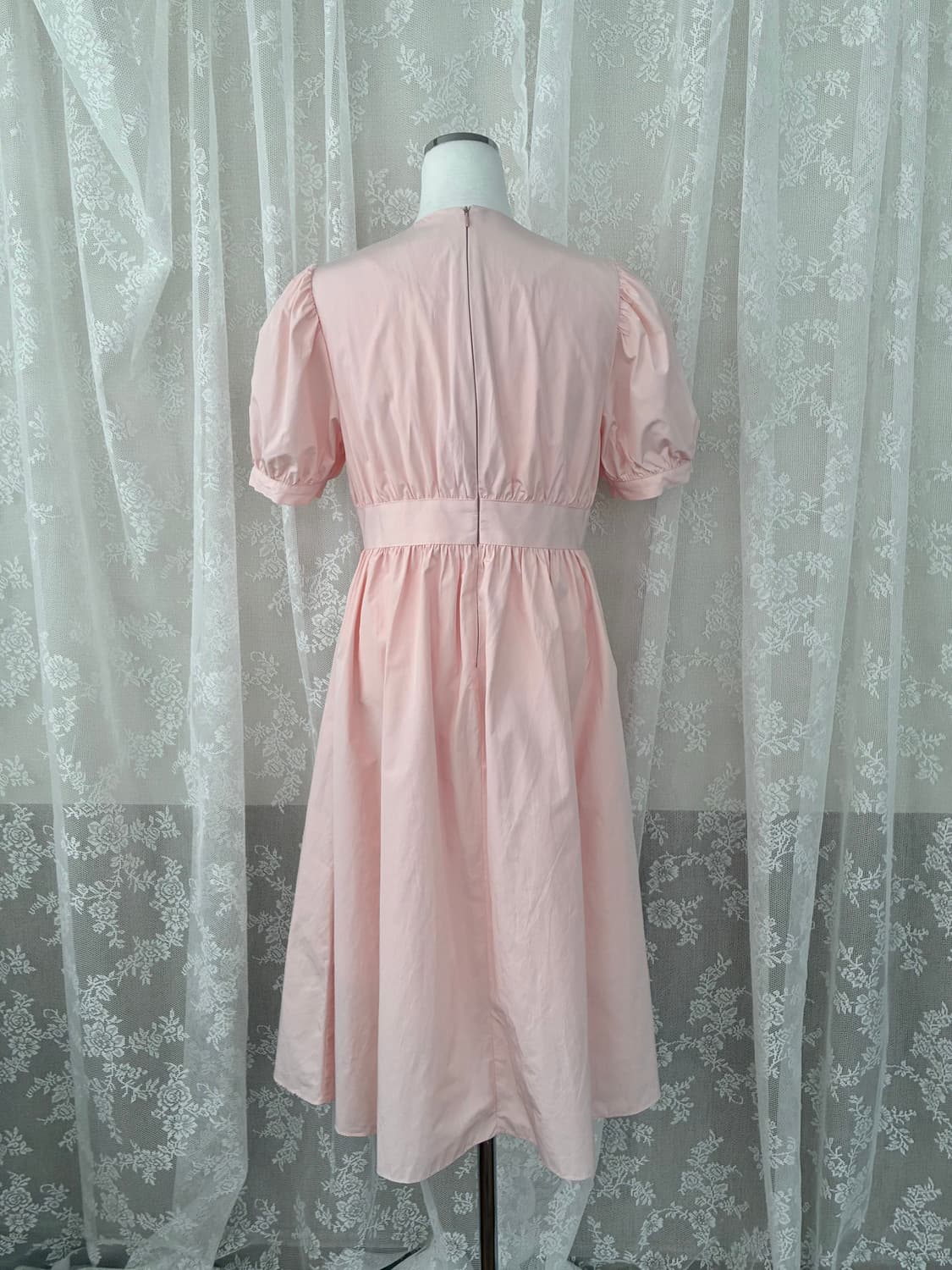 F) 바이씨니 by ssiny 퍼프소매 원피스 핑크 상품이미지2