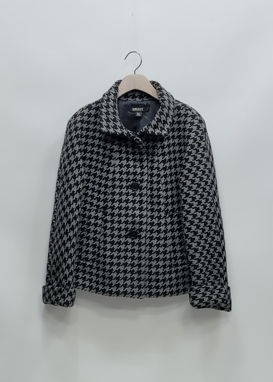 DKNY 하운드투스 패턴 모100% 숏 자켓 / 여 55 (85)
 상품이미지2