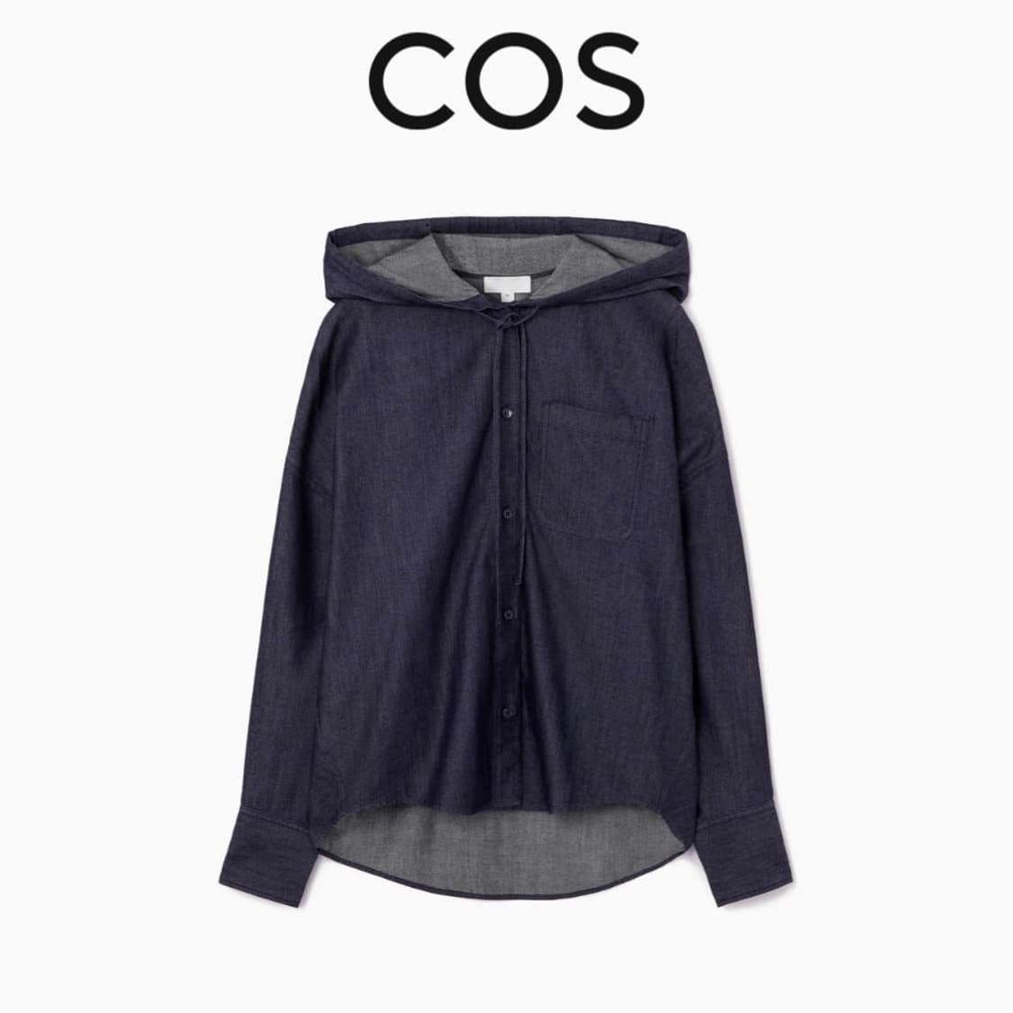 cos 후드 데님 셔츠  상품이미지1