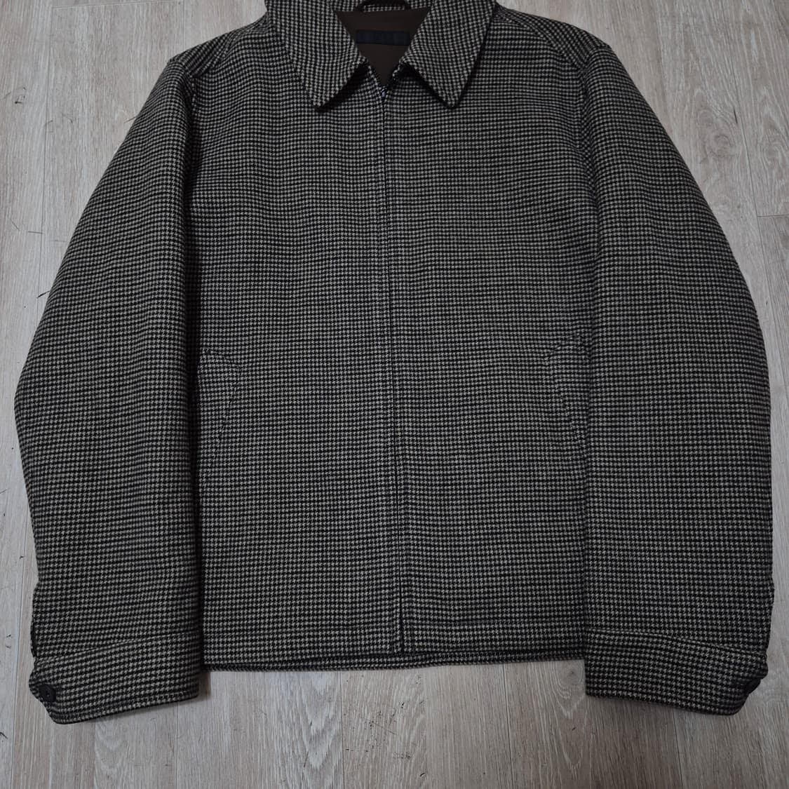유니클로 남성 하운드투스 헤링본 블루종 자켓 XL(105) 상품이미지3