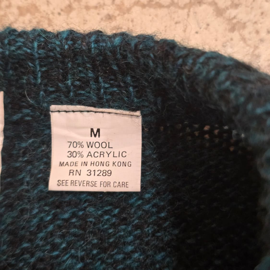 80s 울 혼방 아가일 스웨터 상품이미지5