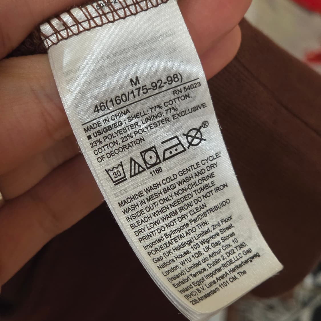 GAP 브라운 오버핏 후드티 상품이미지8