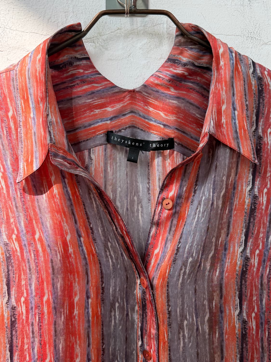 Theyskens' Theory 테스켄스 띠어리 실크 셔츠 블라우스 S 상품이미지2