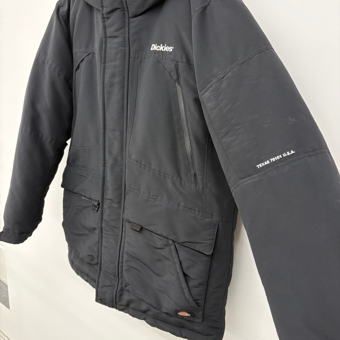 디키즈 후드 패딩 점퍼 블랙 남/L 상품이미지3