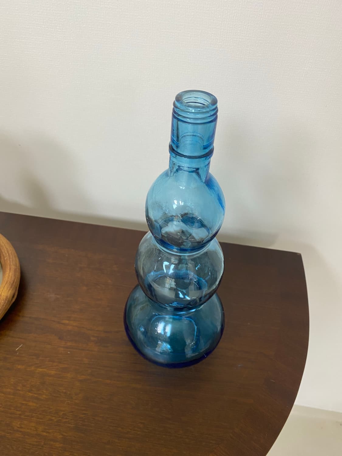 빈티지 블루 유리 화병 오브제 상품이미지4