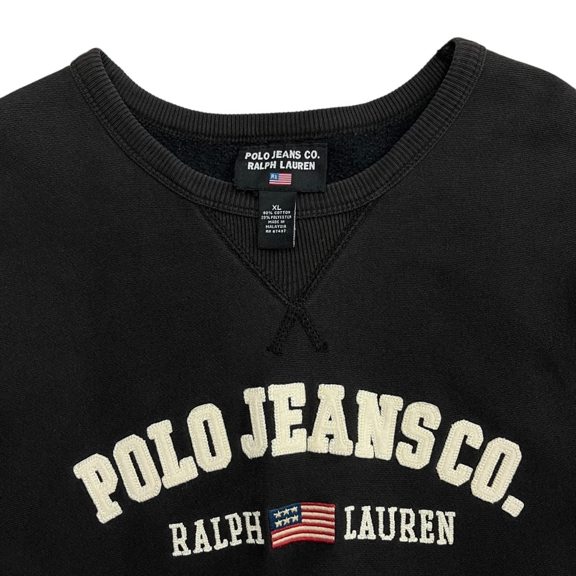폴로 랄프로렌 usa 성조기 센터로고 차콜 맨투맨 XL 상품이미지5