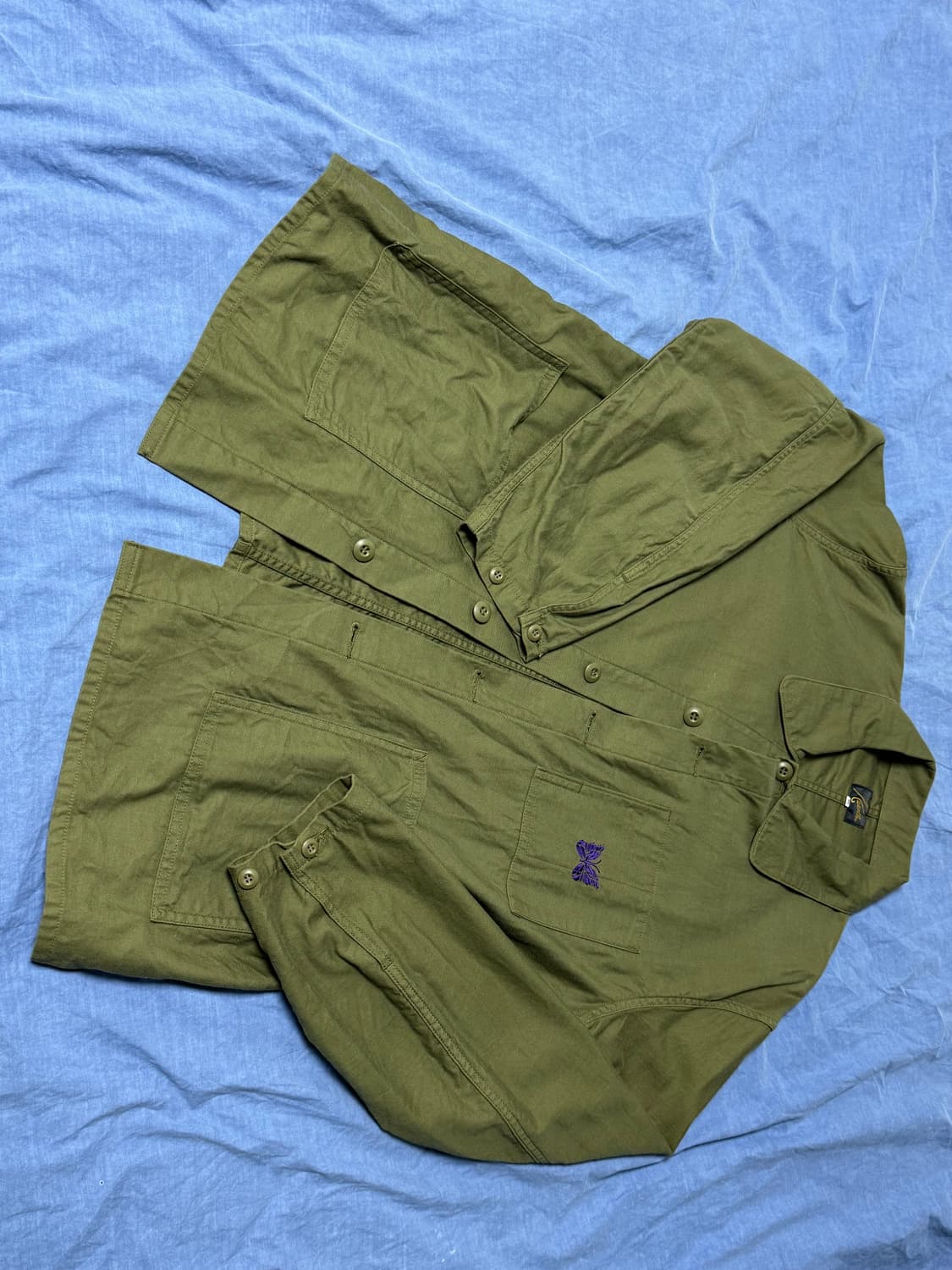 [M] 니들스 D.N. 커버올 백 사틴 올리브 상품이미지3