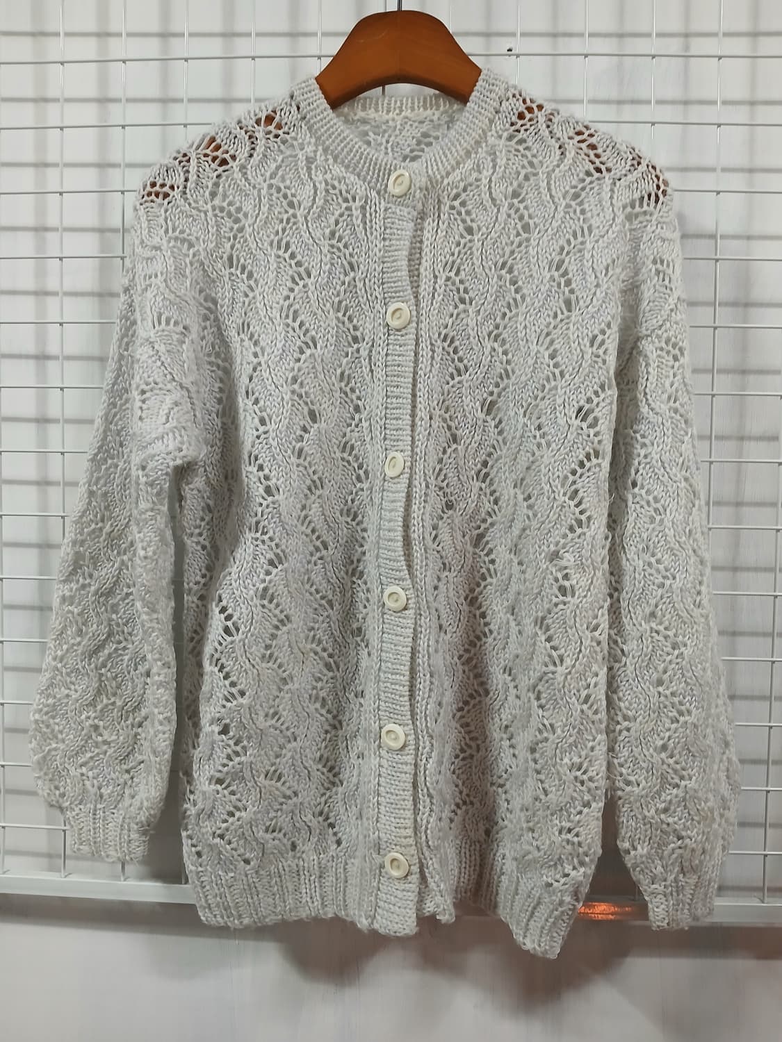 일본빈티지 아이보리 니트가디건 상품이미지1