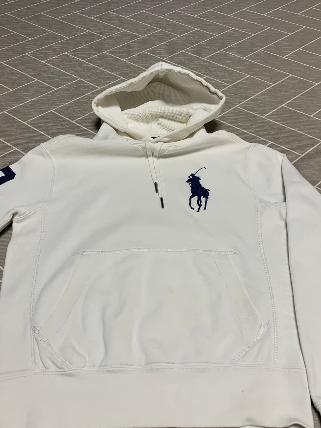 폴로 빅포니 후드티 화이트 상품이미지5